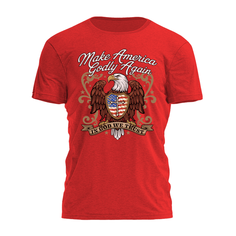 Mavivi "Make America Godly Again" Tee – Patriotic Faith-Based Graphic Shirt