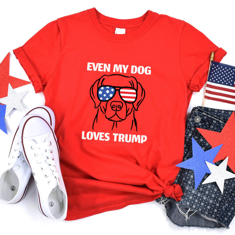 Mavivi "Even My Dog Loves Trump" Tee – Funny Political Graphic Shirt - Image 2