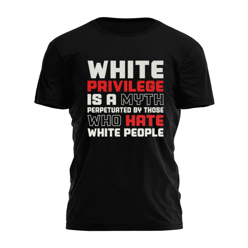 Mavivi Thought-Provoking Graphic Tee – White Privilege Myth Design